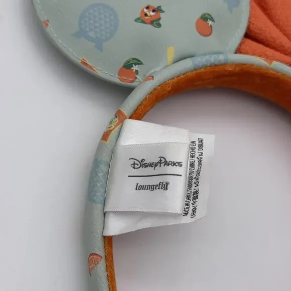 Disney Parks Loungefly Minnie Mouse Ears Epcot Flower Garden Orange Bird Headban - Picture 7 of 11